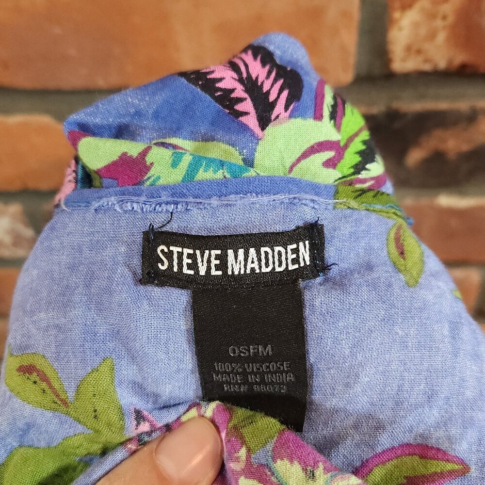 Steve Madden Open-front Floral Caftan Beach Cover-up Resortwear Women's O/S - Picture 7 of 7
